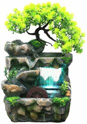 Настольный фонтан "Фэншуй", ручной работы, бирюзовый, 18 см x 15 см x 30 см