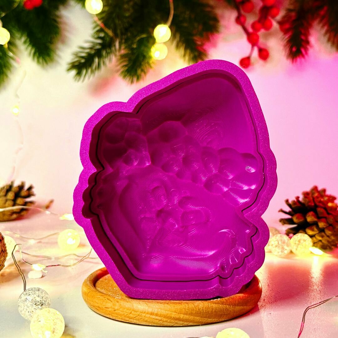 Новогодняя 3D форма для бомбочек Гринч — фото 1