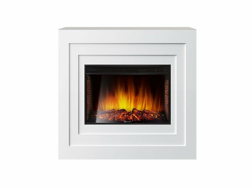 Каминокомплект Electrolux Cubo 25 с очагом EFP/P-2720RLS белый