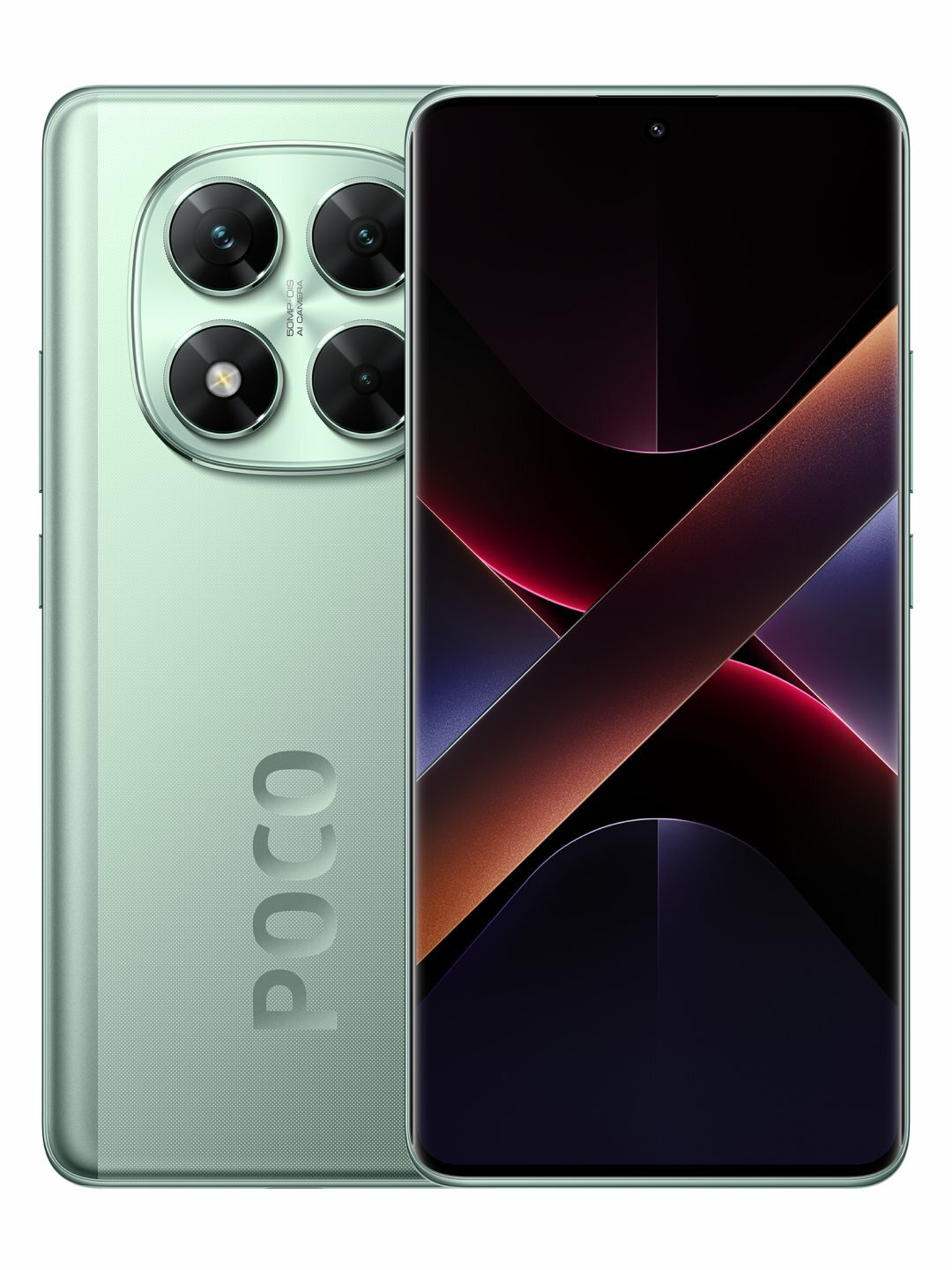 Смартфон Xiaomi Poco X7 5G, 8GB+256GB Green, 6.67" AMOLED 120Hz дисплей, 5110 мА/ч
