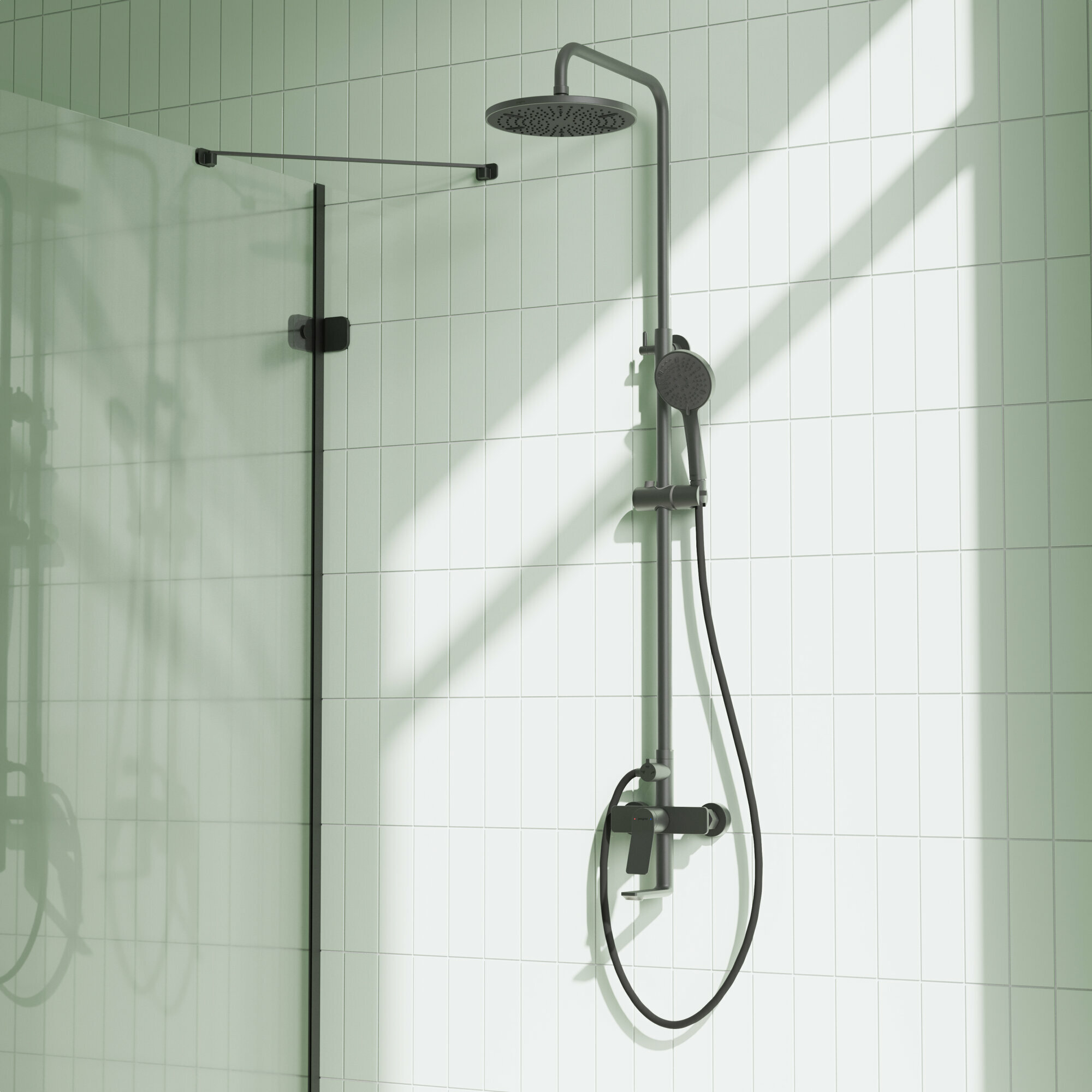 Душевая лейка Pragma Ryld, матовый черный, 3 режима, RLD2. BB3H.030 — фото 1