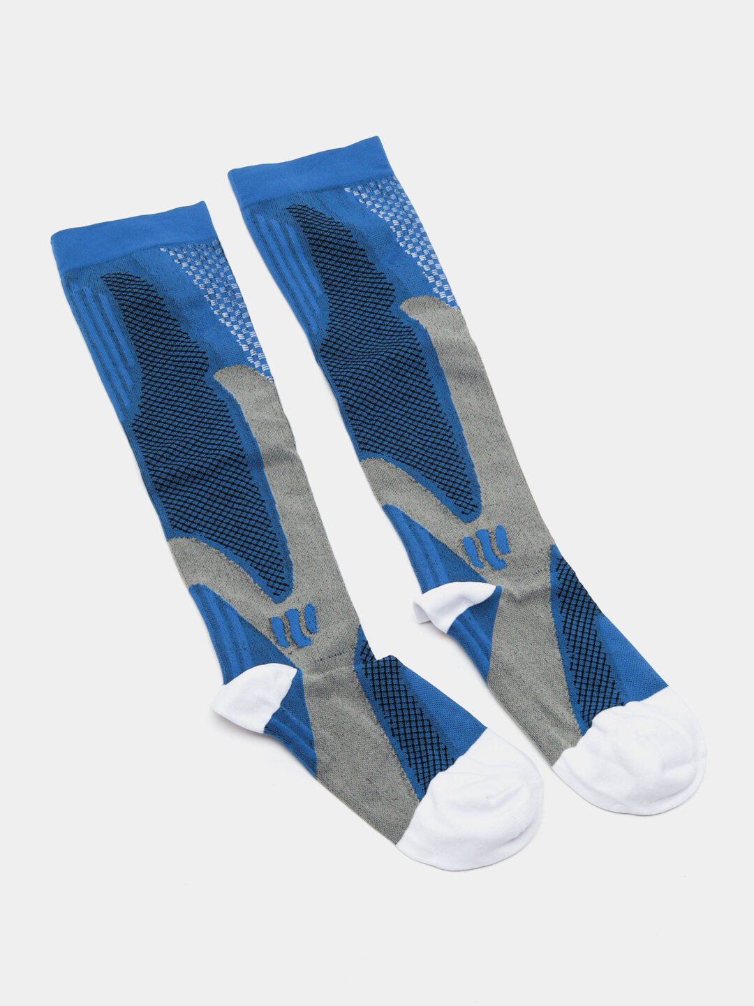 Носки , комплект, 3 пары, размер 44-48, синий, черный, белый — фото 1