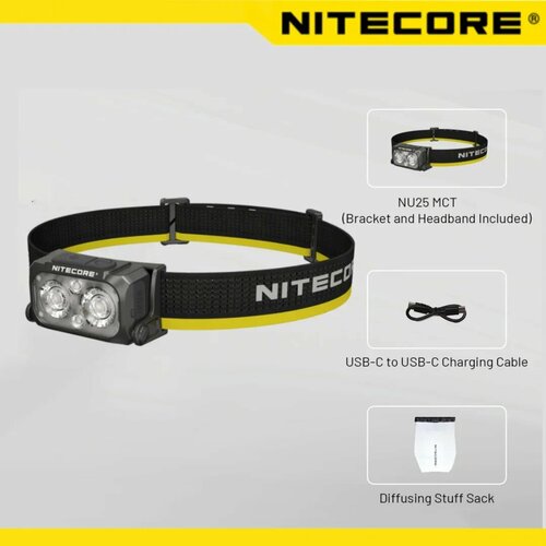 NITECORE NU25 MCT 2025 налобный фонарь 400 люмен, NU25 MCT