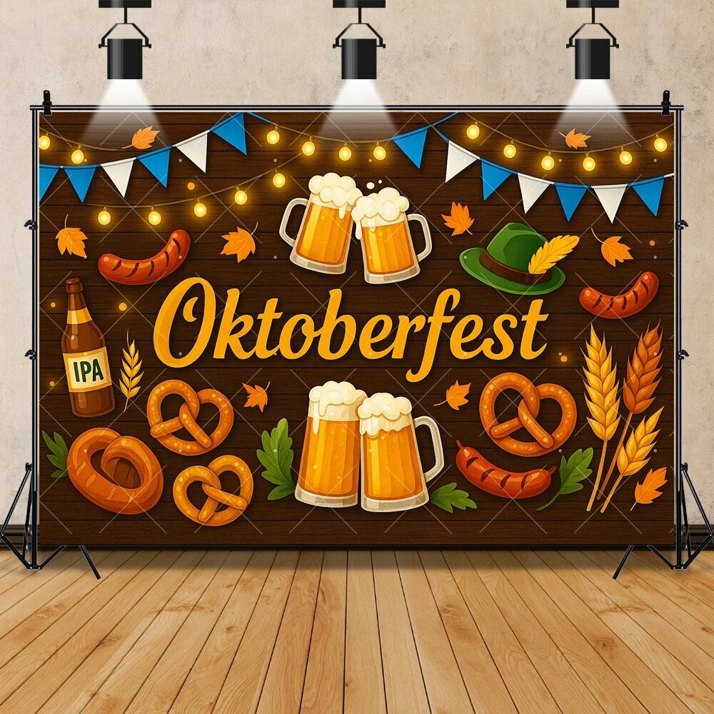 Германия Мюнхен Октоберфест фон для фотосъемки на заказ октябрь фестиваль пиво фон день рождения семейная вечеринка реквизит для фотосессии WYZ11699 Vinyl--W150xH100cm