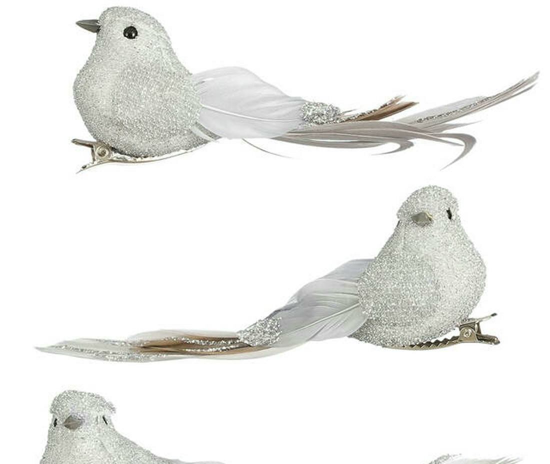 Набор ёлочных игрушек на клипсе, перо, 12 см, 3 шт, Edelman — фото 1