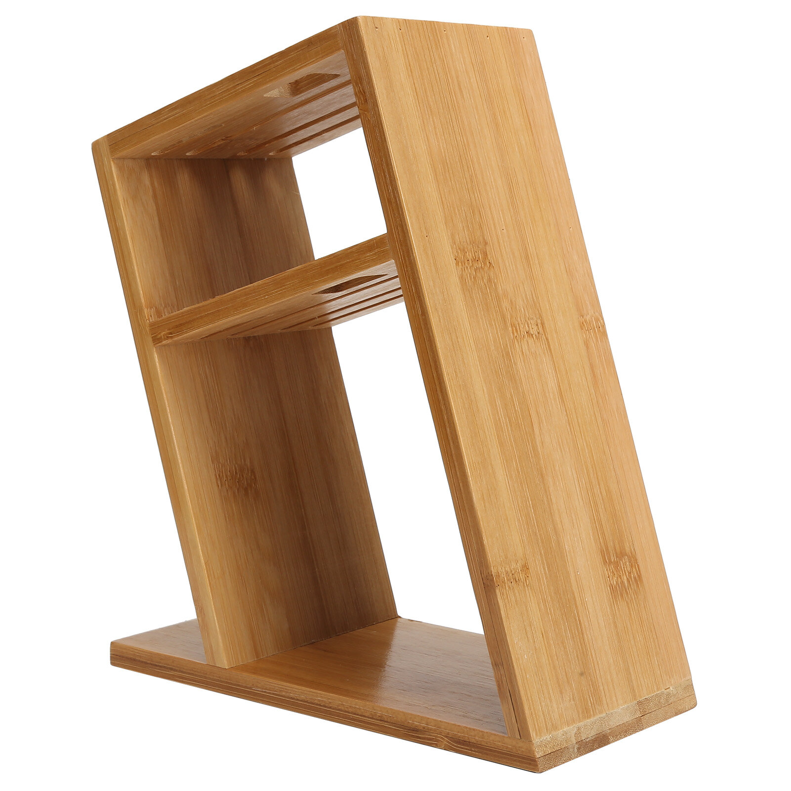 Изображение Держатель бамбукового ножа наклоненных кухонных ножов Многофункциональный бамбуковый стойка Полово Вентиляция кухонные принадлежности