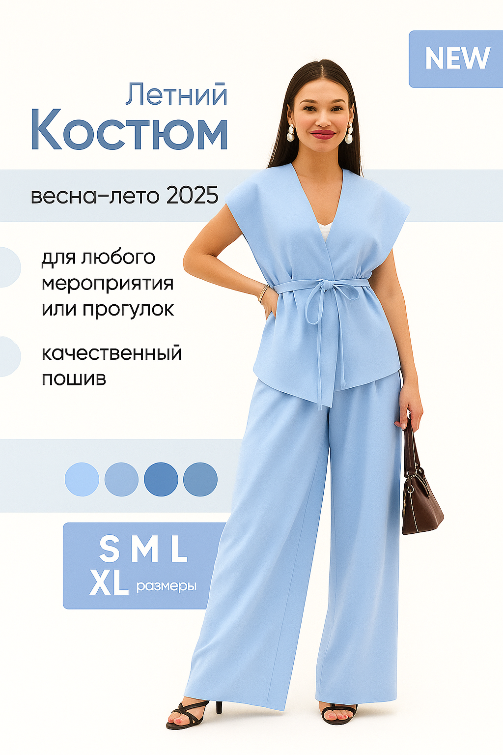 Комплект одежды , размер S-XL, голубой