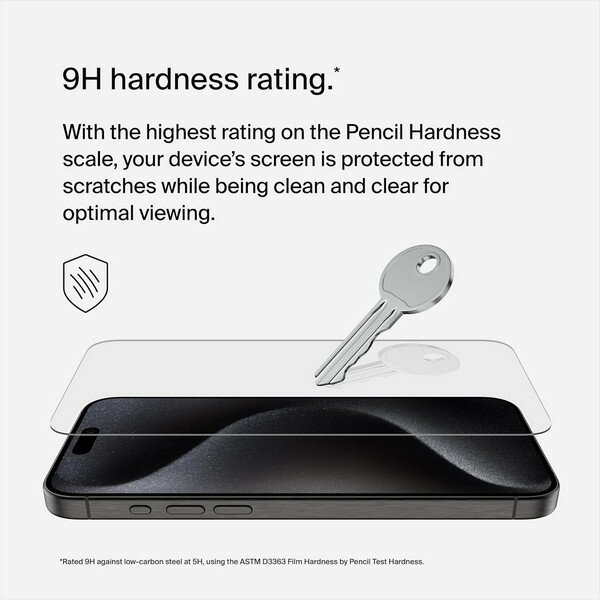 Защитное стекло Belkin ScreenForce TemperedGlass для iPhone 15 Pro Max (2 шт) OVA146zz — фото 1