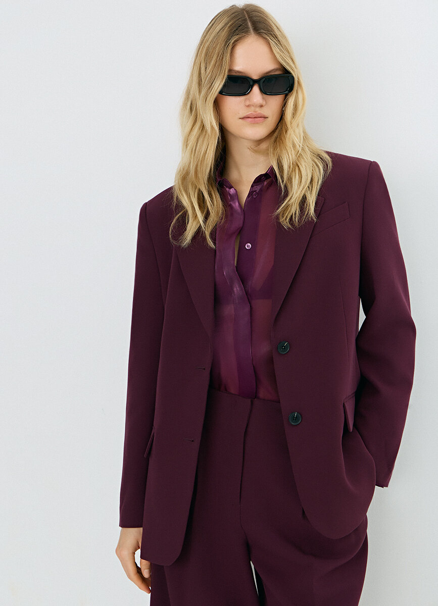 Пиджак O'STIN, размер 44, бордовый