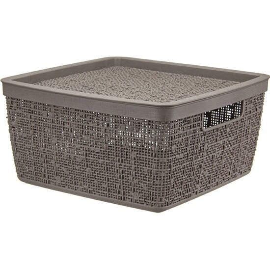 Коробка Idea бязь с крышкой 28х28х14см 8л М 2326 французcкий серый