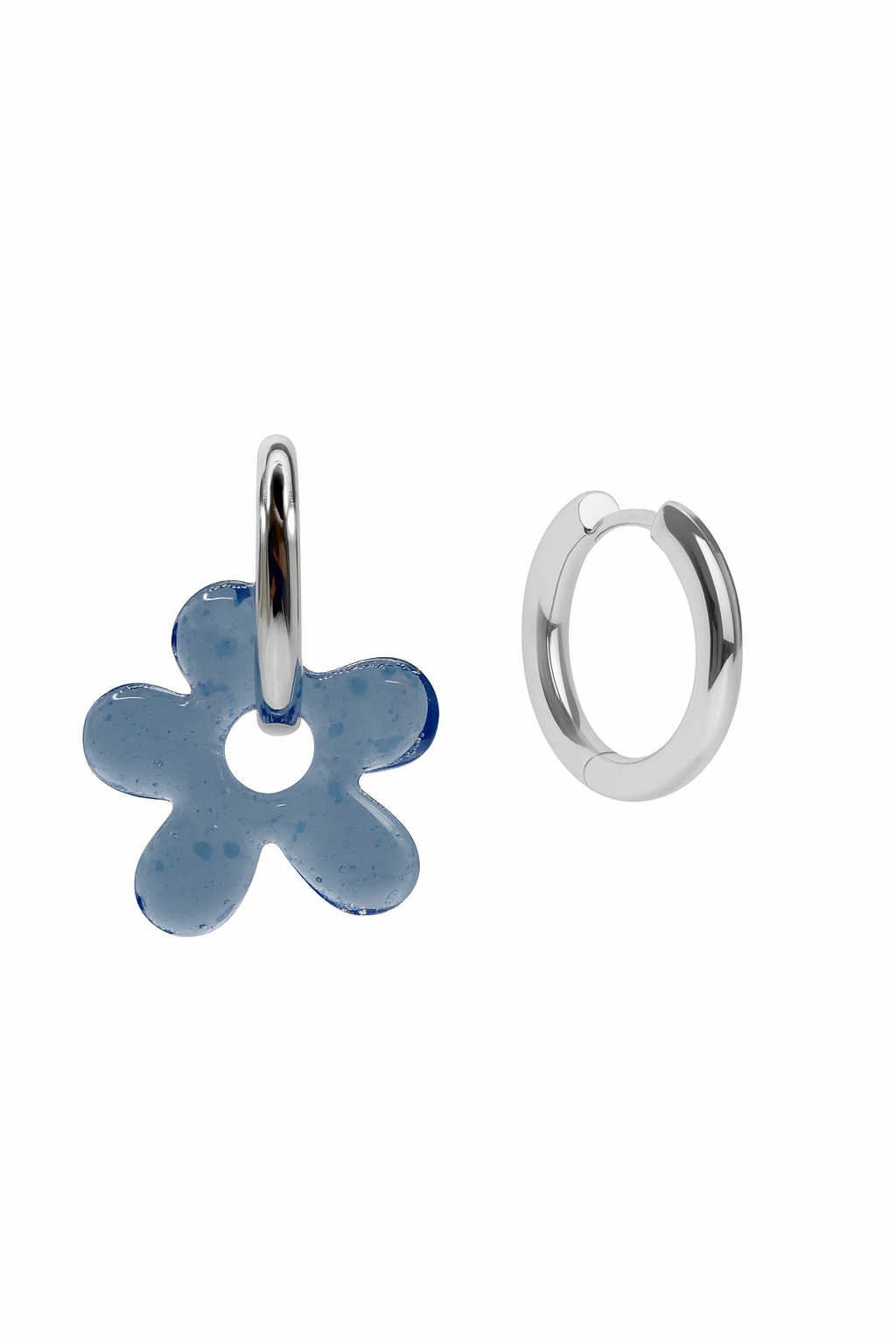 Серьги Hola Jewelry стекло размер 21 мм синий