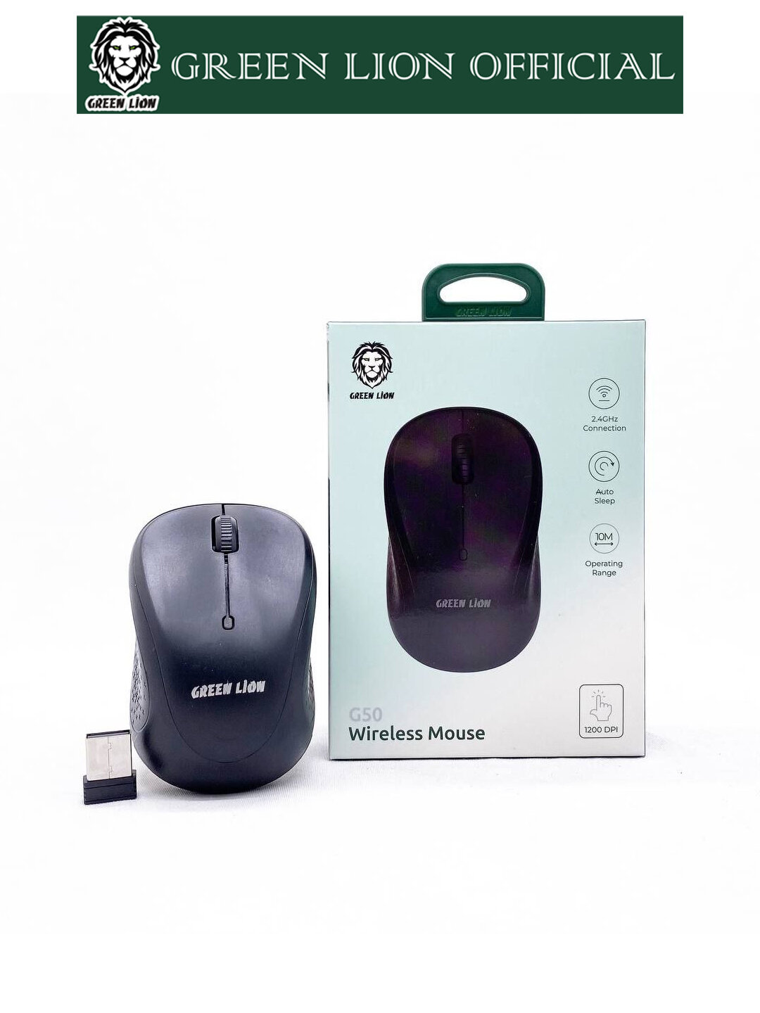 Беспроводная мышь Green Lion G50: эргономичный дизайн, оптический сенсор, для дома и офиса.