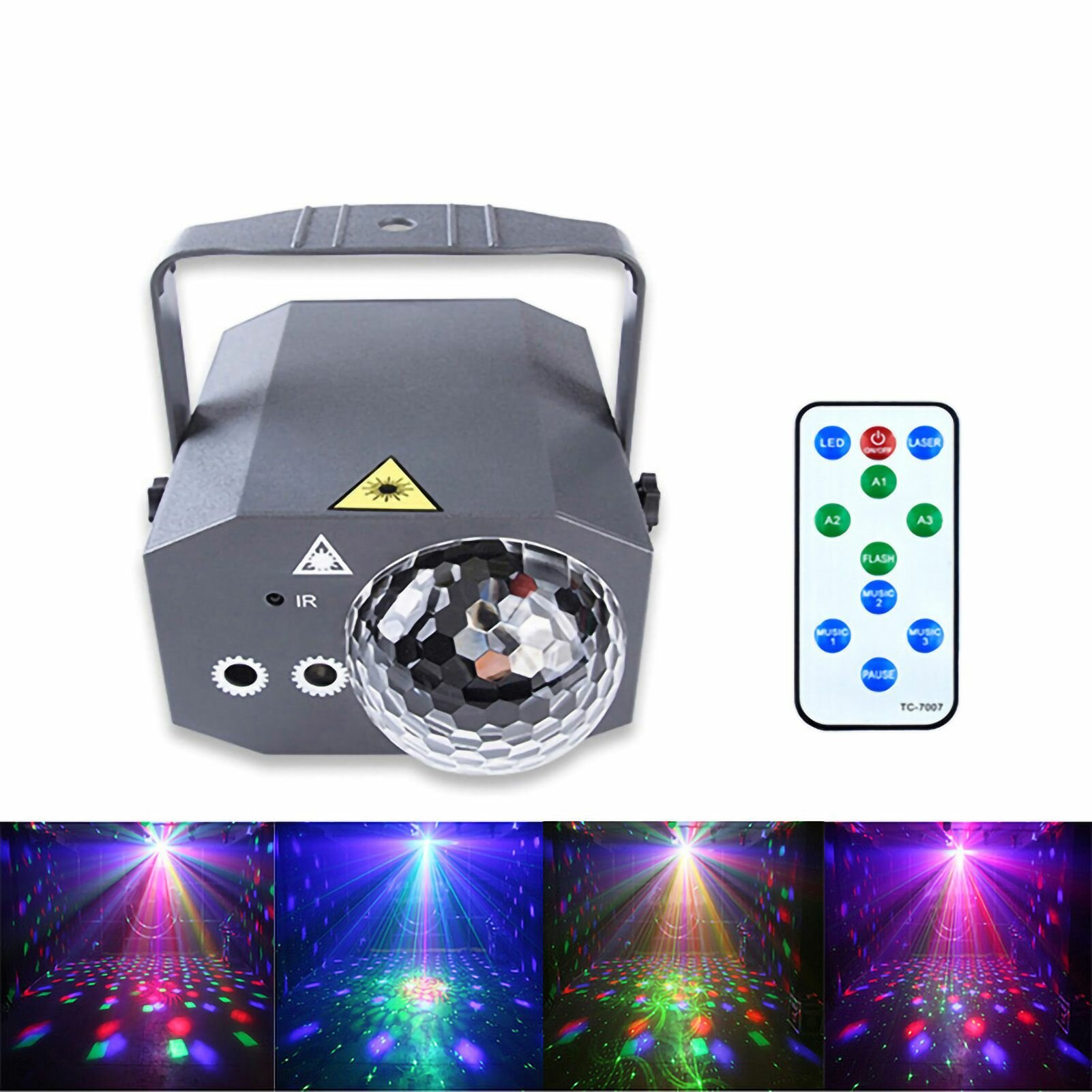 Рождественский проектор 2-в-1 с 12 слайдами и 12 цветами для помещений и улицы