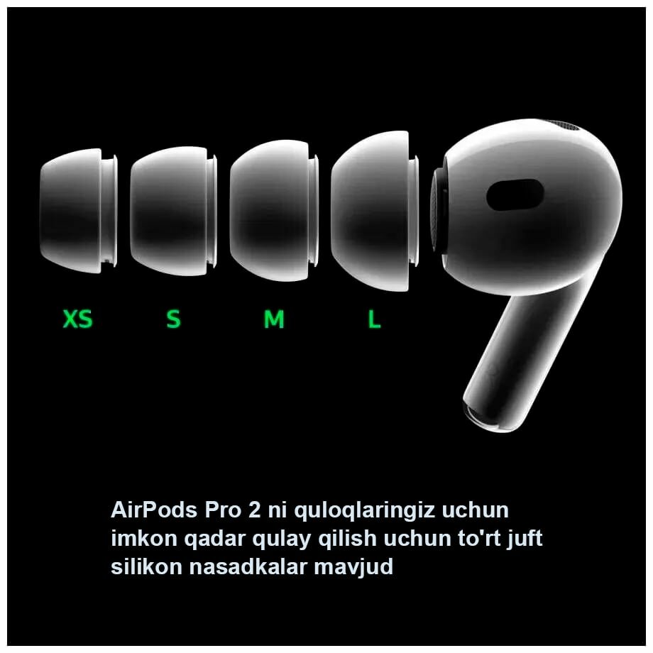 Наушники беспроводные "Airpods 2", Bluetooth, 4 размера вкладышей — фото 1