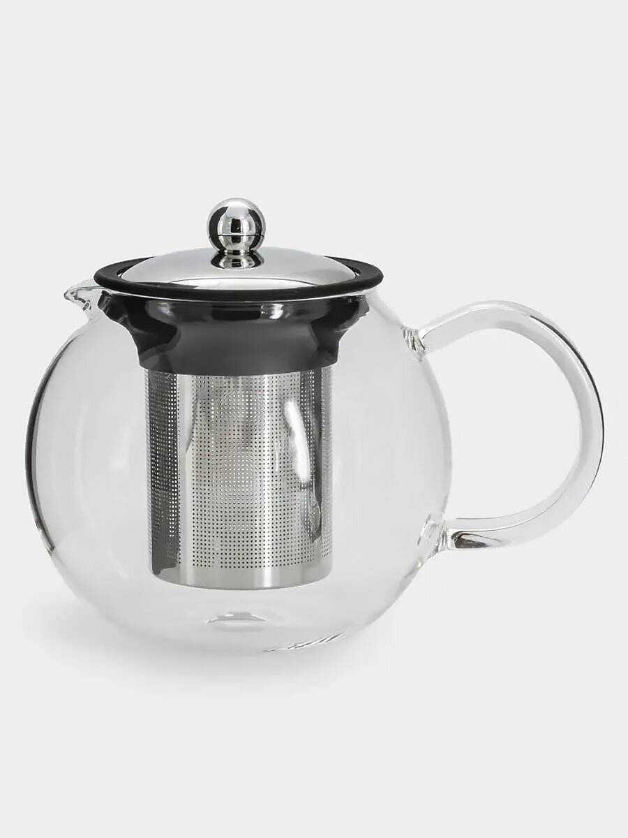 Чайник заварочный Anna Lafarg Base 12 л с ситечком стекло/нержавеющая сталь