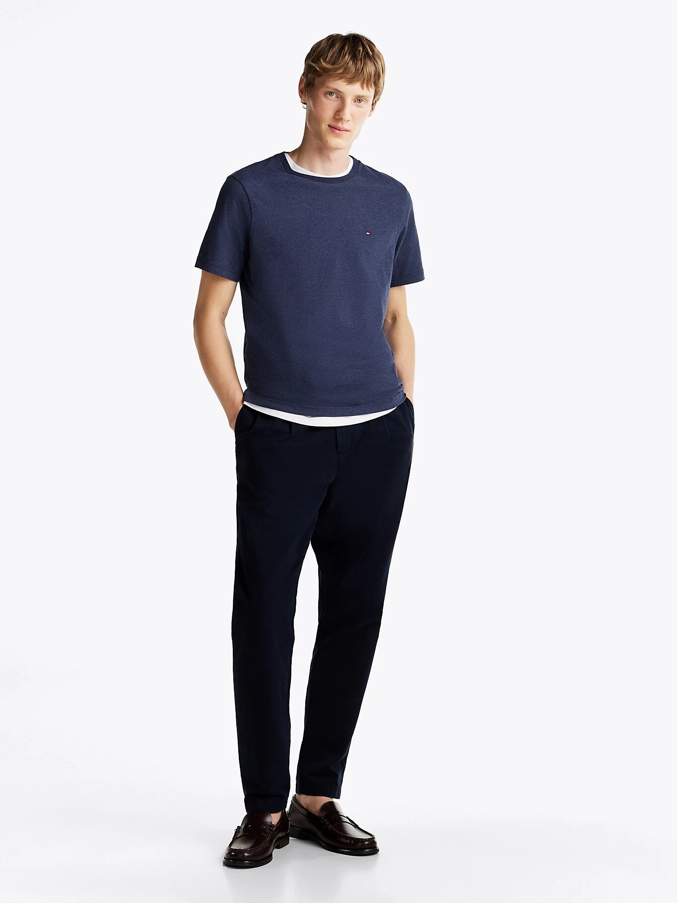 Футболка TOMMY HILFIGER, размер L, темно-синий — фото 1