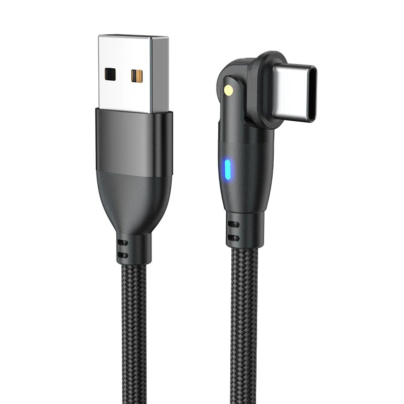 Зарядный кабель USB C, с поворотом на 180 градусов, 3 А