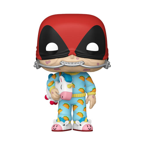 Фигурка Funko POP! Deadpool Sleepover, 76079, 9.5 см игровые наборы и фигурки фигурка дэдпул с оружием deadpool и масками 30 см marvel legends hasbro