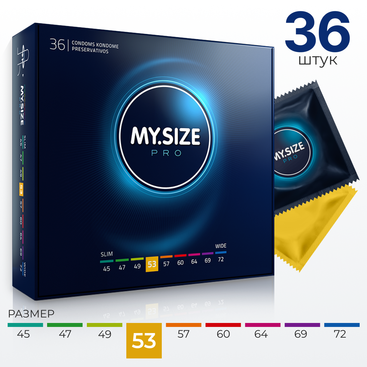 Презервативы "MY.SIZE" №36 размер 53 (ширина 53mm)