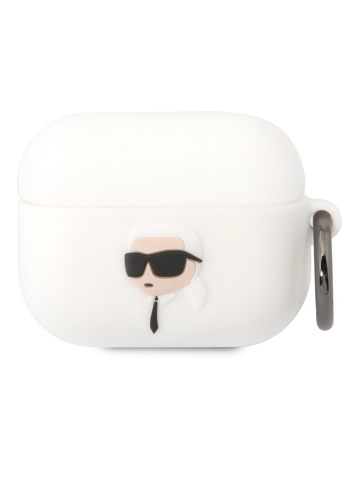 Lagerfeld для Airpods Pro чехол Silicone case with ring NFT 3D Karl White