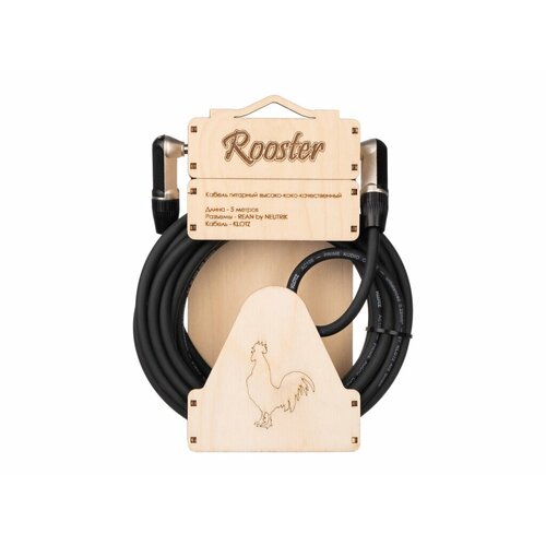 RUS0705 Кабель инструментальный, 5м, угловые коннекторы, Rooster. rus1105 кабель инструментальный 5м прямые коннекторы rooster