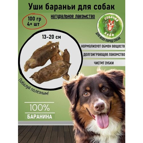 Уши бараньи сушеные лакомство для собак, 100 гр. (4+ шт.)