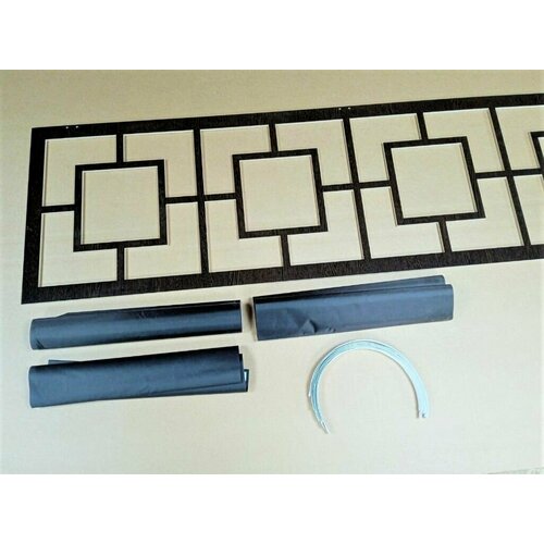 Ткань для декорирования ширмы. Комплект из 3 полотен. Цвет темно коричневый .