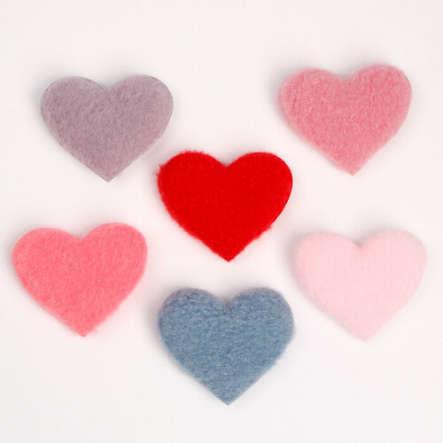 Мягкий магнит «Сердечко», 6 см, цвет микс