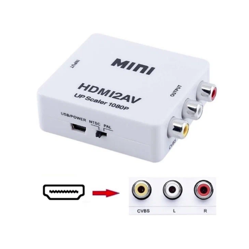 Переходник (модулятор) HDMI (вход)- 3 RCA (выход) hdmi и vga оборудование rexant конвертер hdmi на 3 rca пластик белый