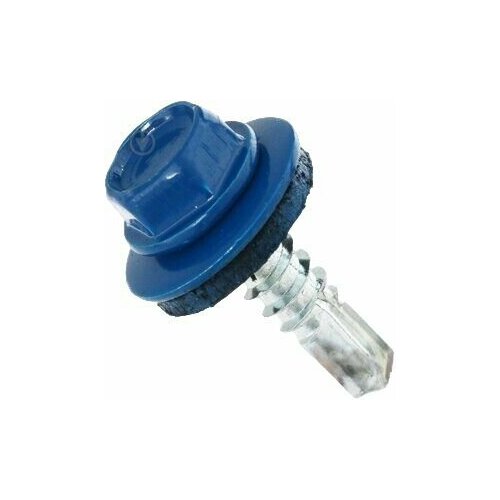 Саморез для крепления кровельных листов к металлической подконструкции закрути-забей 5,5х19 мм, RAL 5010 (синий), 250 шт.