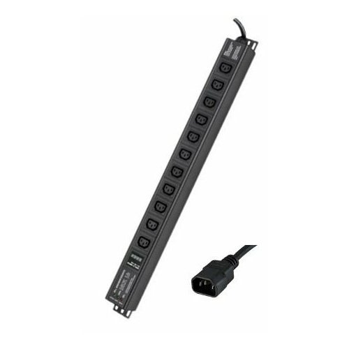 DKC Блок распределения питания PDU 0U 10A с индикацией и защитой Вых11 С13 Вх С14 R5VIEC11CDOP 17167₽