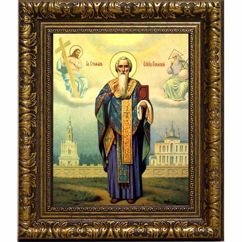 Стефан Пермский Святитель (Великопермский), епископ. Икона на холсте.