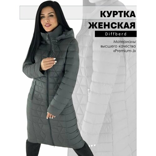 фото Куртка diffberd, размер 40, зеленый