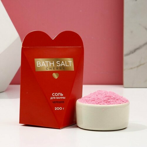 Cоль для ванны Bath Salt, 200 г, аромат черешня, чистое счастье