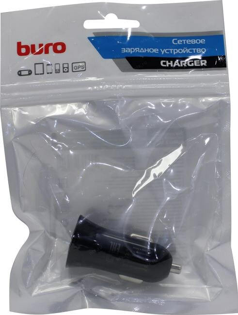 Автомобильное зарядное устройство BURO , 2xUSB, 2.1A, черный - фото №9