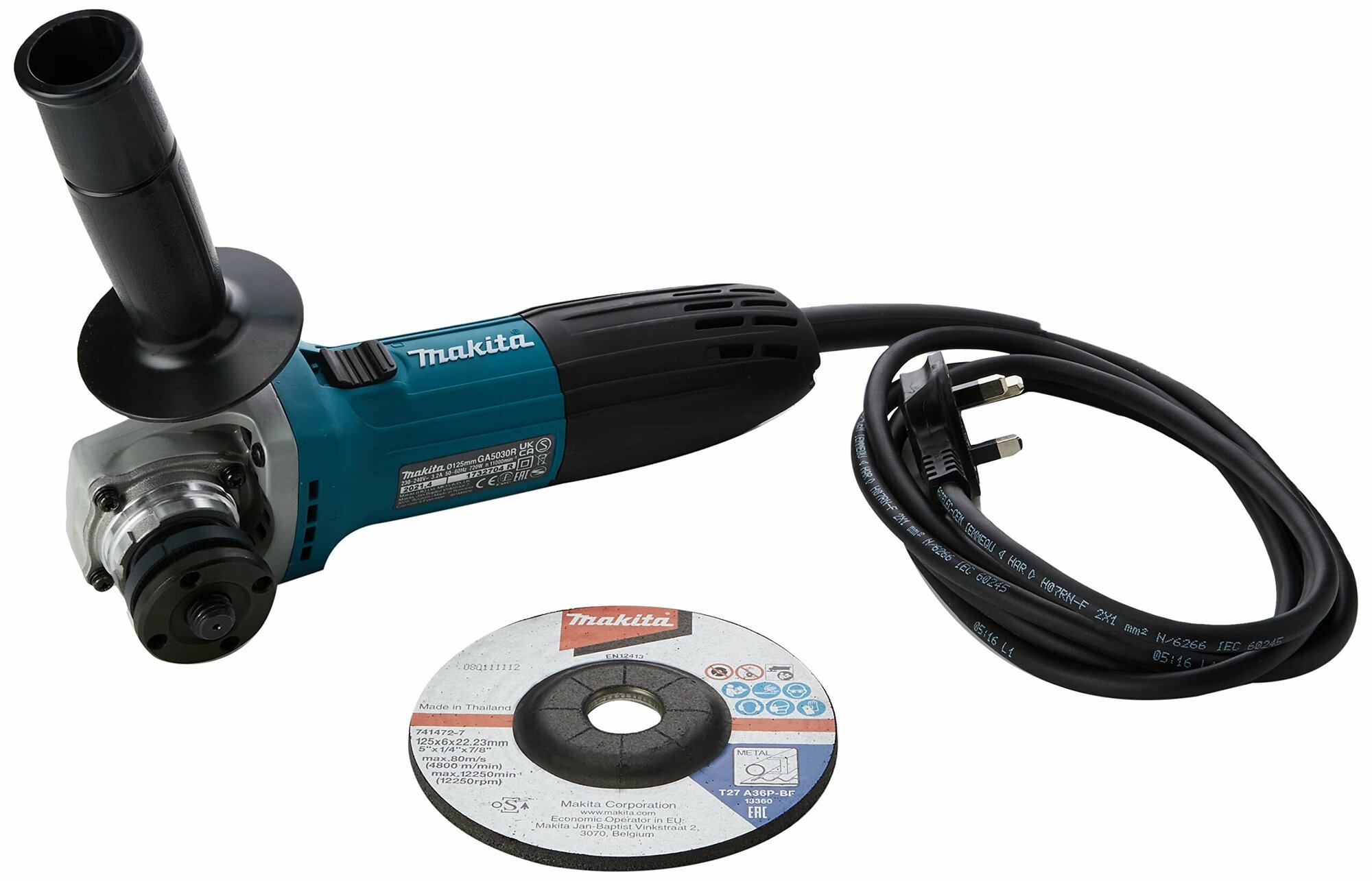 Угловая шлифовальная машина Makita GA5030RX8 - фото №19