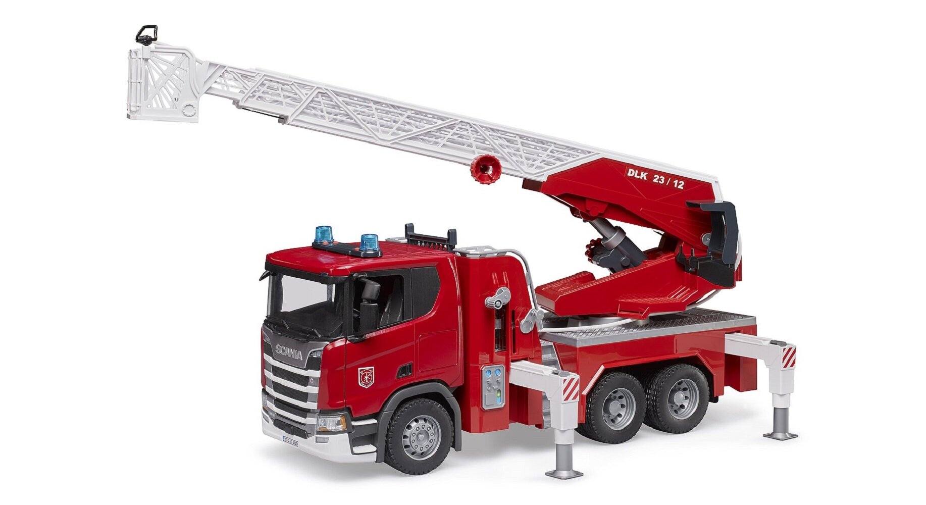 Пожарная машина Scania (свет, звук, водяная помпа) Bruder 03-591