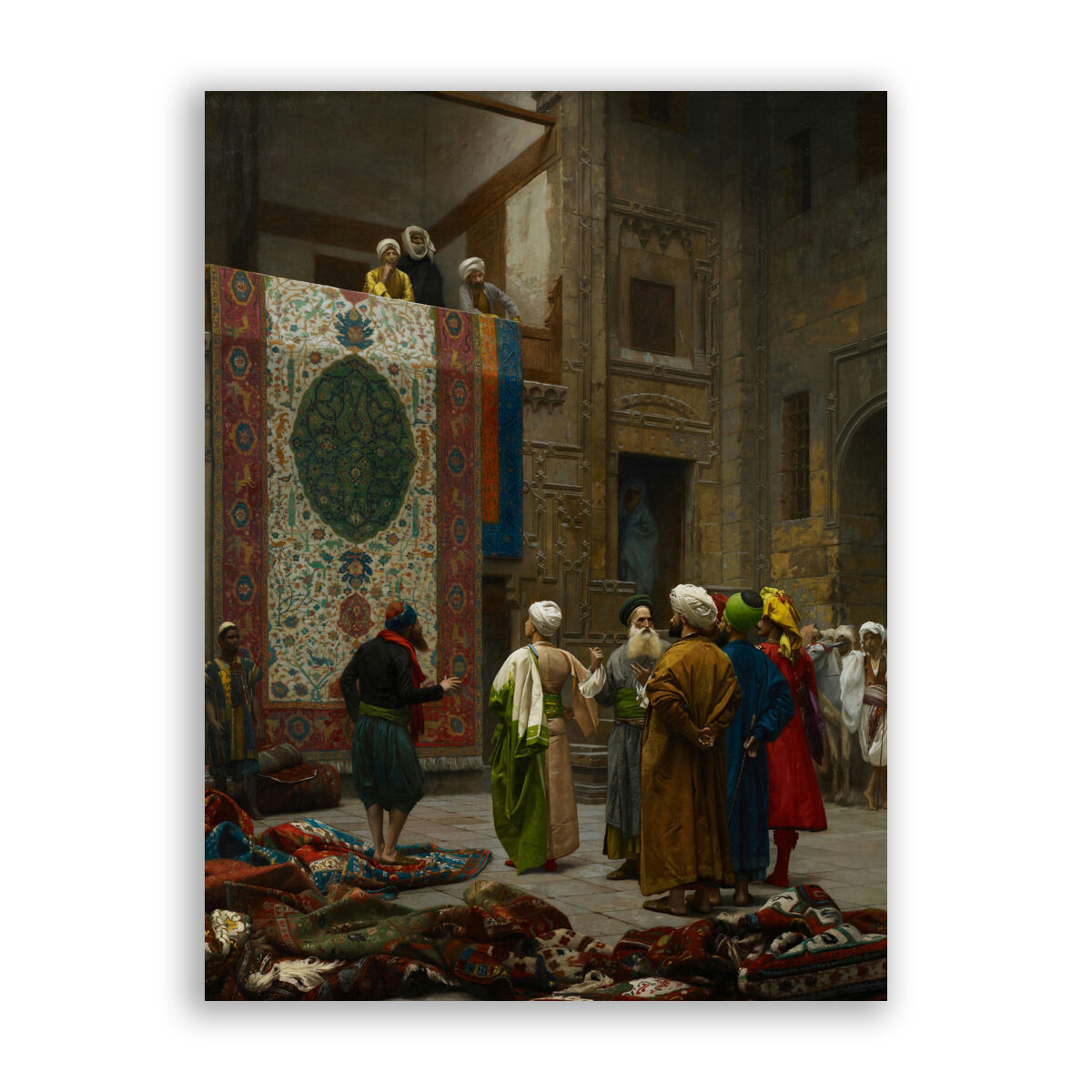 Картина на холсте, репродукция / Жан-Леон Жером - The Carpet Merchant / Размер 30 x 40 см