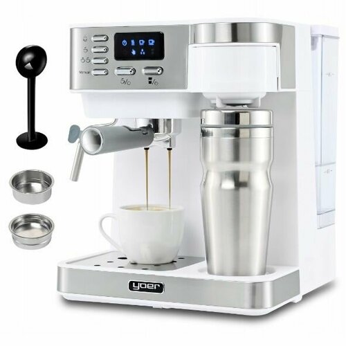 Кофемашина автоматическая Yoer Dualio 850 Вт белая 3 в 1 2950000₽