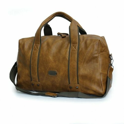 Сумка дорожная DAVID JONES, 23 л, 21х28х50 см, ручная кладь, горчичный, коричневый