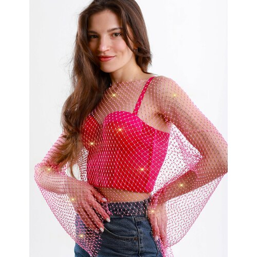 фото Кроп-топ размер 42-48, розовый плантация счастья