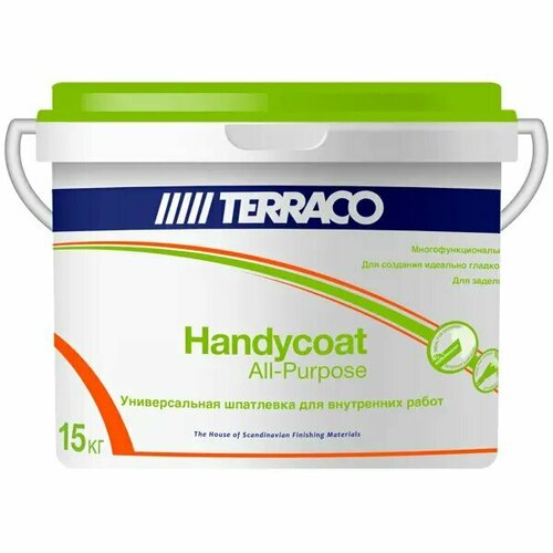 Шпатлёвка универсальная Terraco Handycoat All-Purpose 15 кг декоративное покрытие terraco terracoat granule 2 мм белый 25 кг