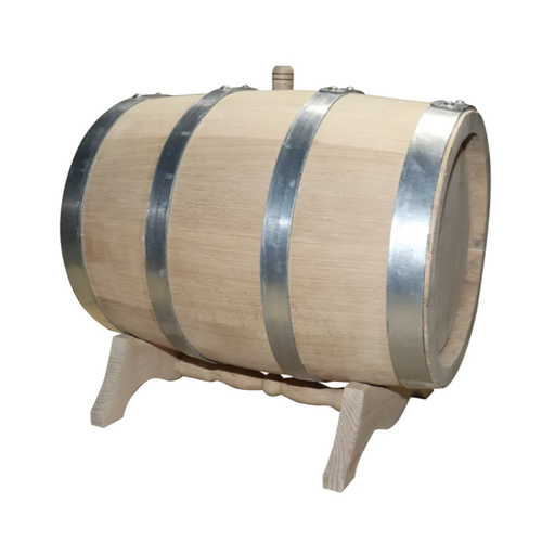 Бочка дубовая 15 литров, на подставке, с пробкой, с краном