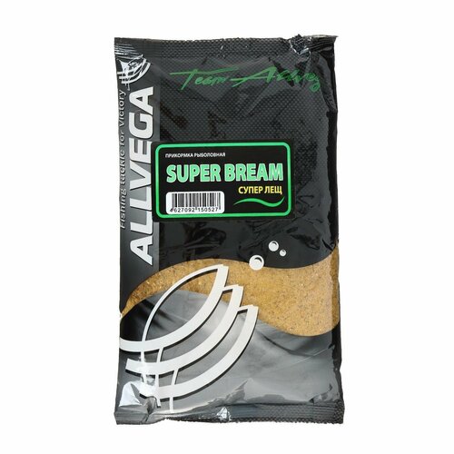 Прикормка ALLVEGA Team Allvega Super Bream 1кг (супер ЛЕЩ), 5 штук прикормка allvega team allvega super bream 1кг супер лещ 5 пакетов по 1 кг