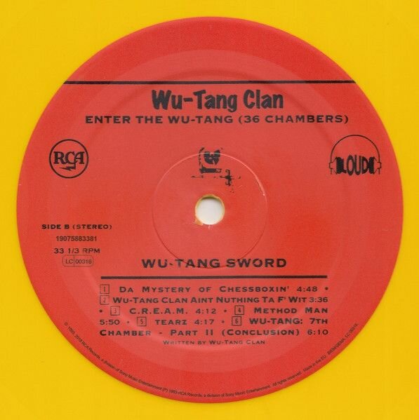 Виниловая пластинка Wu-Tang Clan. Enter The Wu-Tang Clan (36 Chambers) (LP) Sony Music - фото №3