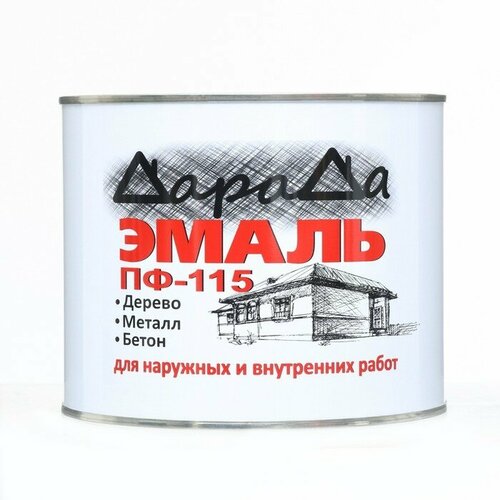 Эмаль (Дарада) ПФ-115 (ГОСТ) белая 1,8 кг краска акриловая dulux master lux aqua 40 полуглянцевая белый 1 л 1 36 кг