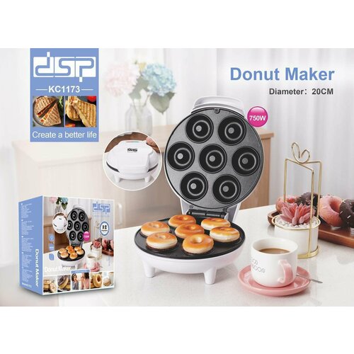 Donut maker, прибор для выпечки мини пончиков, форма для пончиков электрическая, вафельница DSP 1173 automatic donut making machine professional sweet doughnut maker