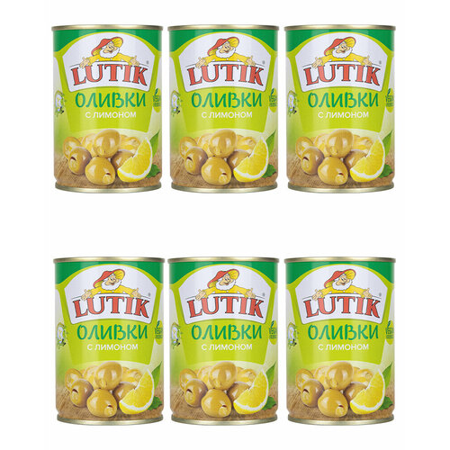 Оливки Lutik с лимоном, 280 гр.- 6 шт
