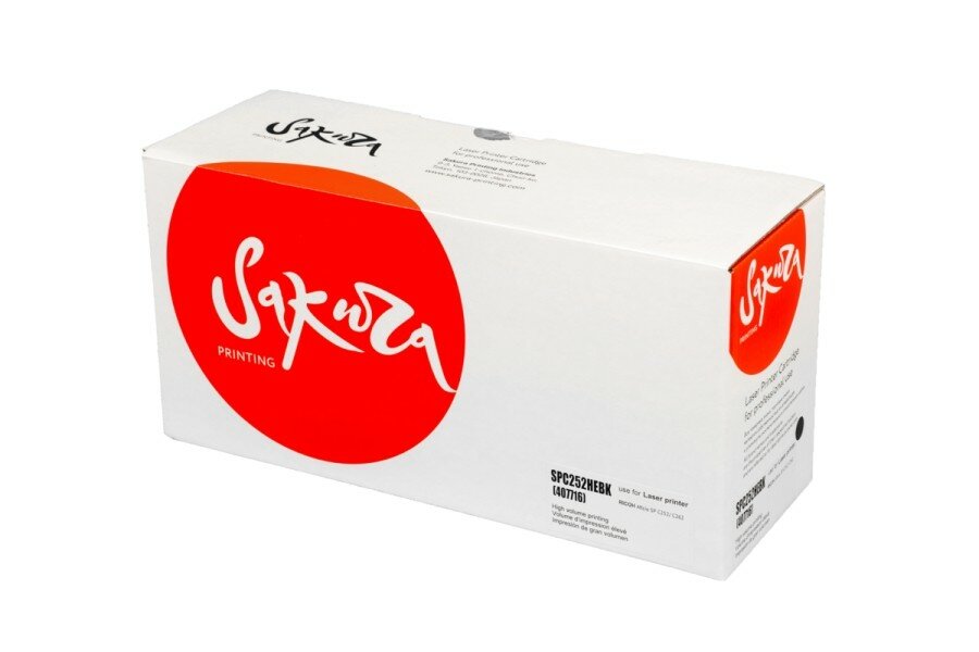 Картридж SAKURA SP C252HE BK черный для Ricoh Aficio SP C252/SP C252DN/SP C252SFN (6.5K)(407716) (SASPC252HEBK)
