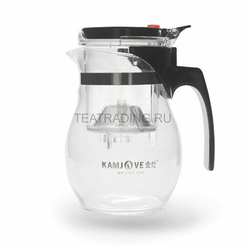 Чайник Заварочный Гунфу C Кнопкой Kamjove 600 мл Superlife Типот Из Жаропрочного Стекла Со Съемным Ситом 1500₽